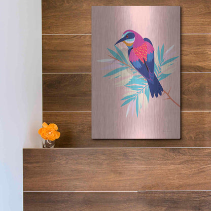 Luxe Metal Art 'Exotic Birds II' by Omar Escalante, Metal Wall Art,12x16