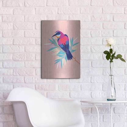 Luxe Metal Art 'Exotic Birds II' by Omar Escalante, Metal Wall Art,16x24