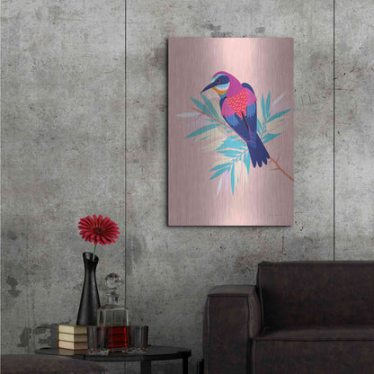 Luxe Metal Art 'Exotic Birds II' by Omar Escalante, Metal Wall Art,24x36