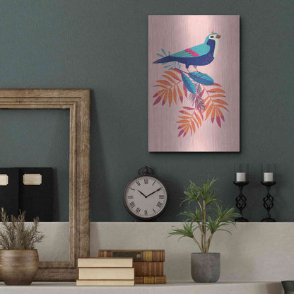 Luxe Metal Art 'Exotic Birds III' by Omar Escalante, Metal Wall Art,12x16