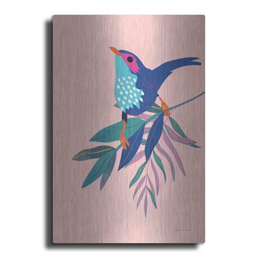 Luxe Metal Art 'Exotic Birds IV' by Omar Escalante, Metal Wall Art