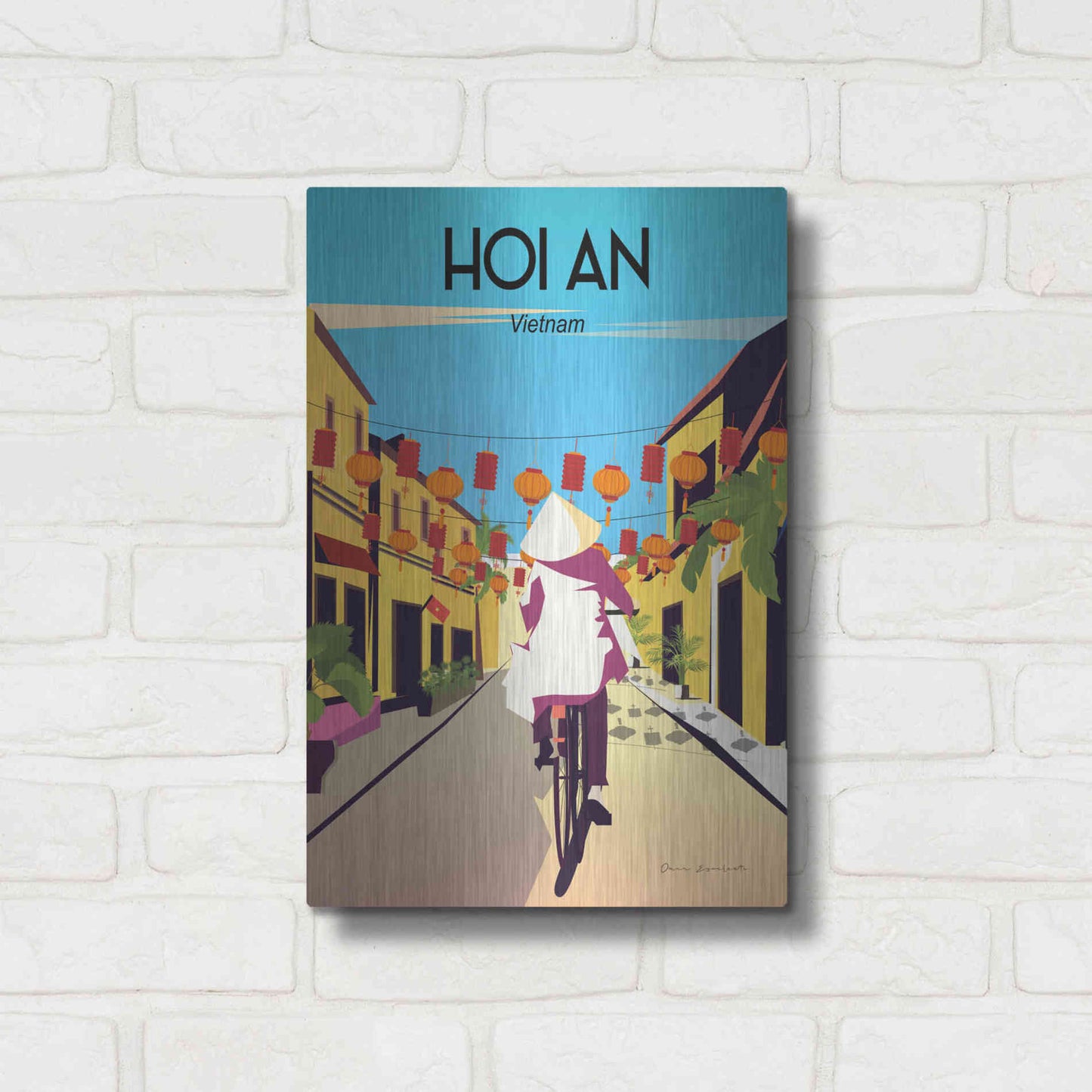 Luxe Metal Art 'Hoi An Vietnam' by Omar Escalante, Metal Wall Art,12x16