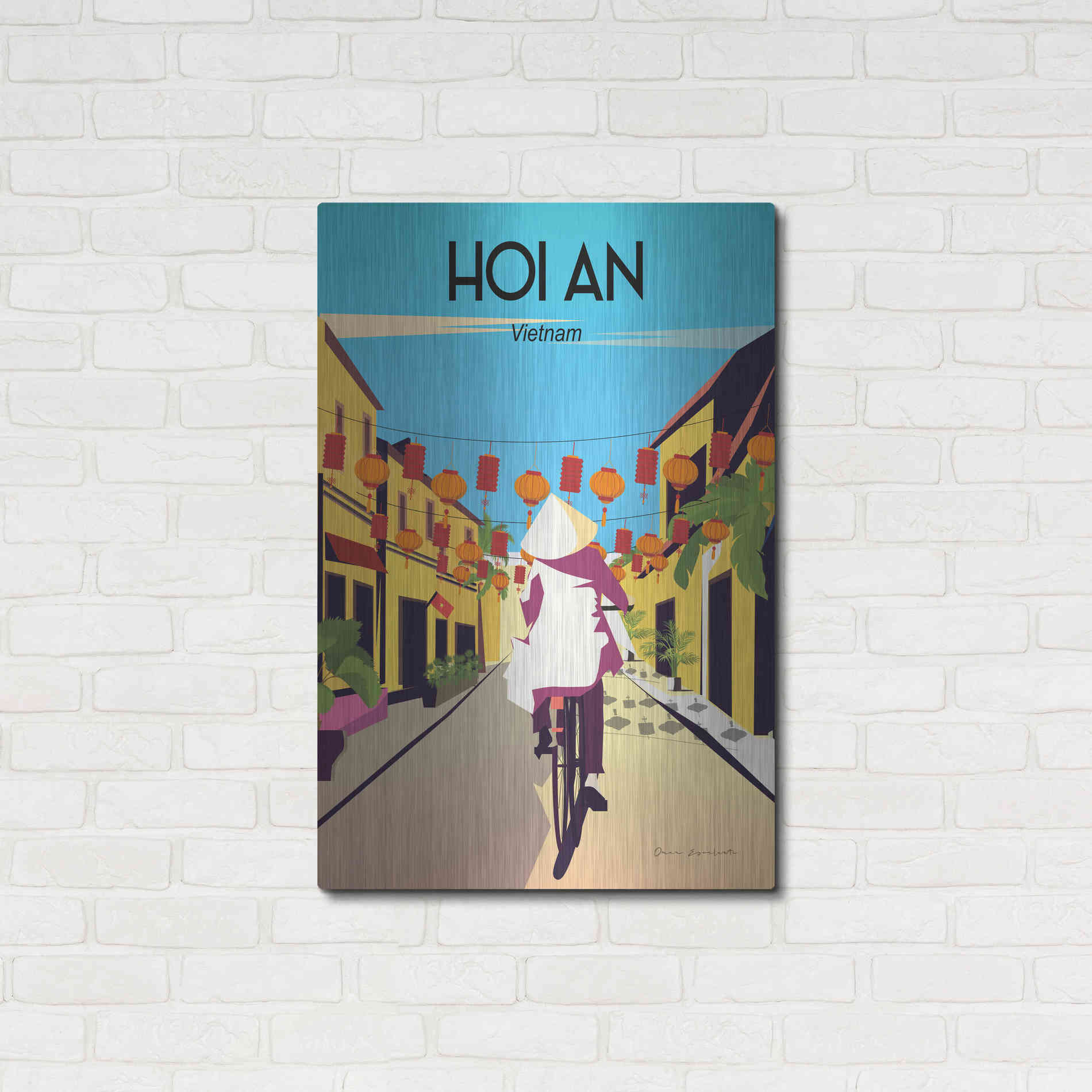 Luxe Metal Art 'Hoi An Vietnam' by Omar Escalante, Metal Wall Art,24x36