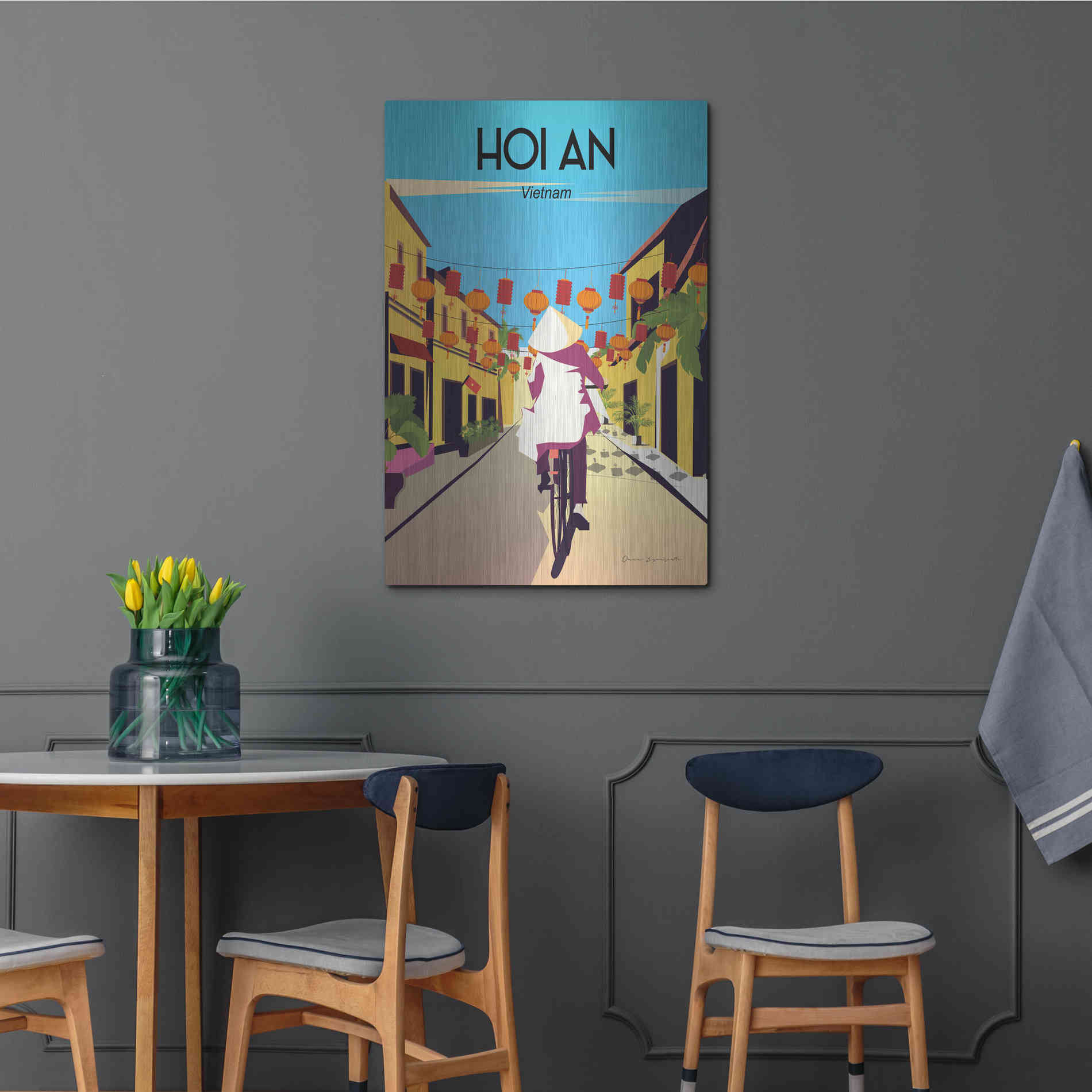 Luxe Metal Art 'Hoi An Vietnam' by Omar Escalante, Metal Wall Art,24x36