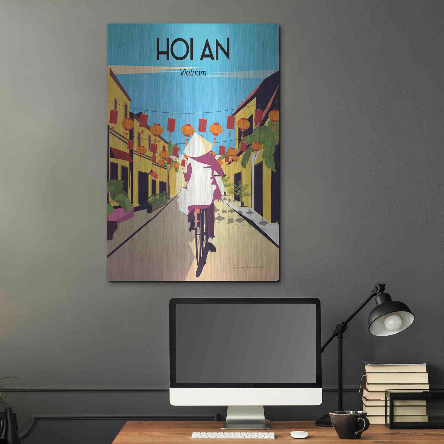 Luxe Metal Art 'Hoi An Vietnam' by Omar Escalante, Metal Wall Art,24x36