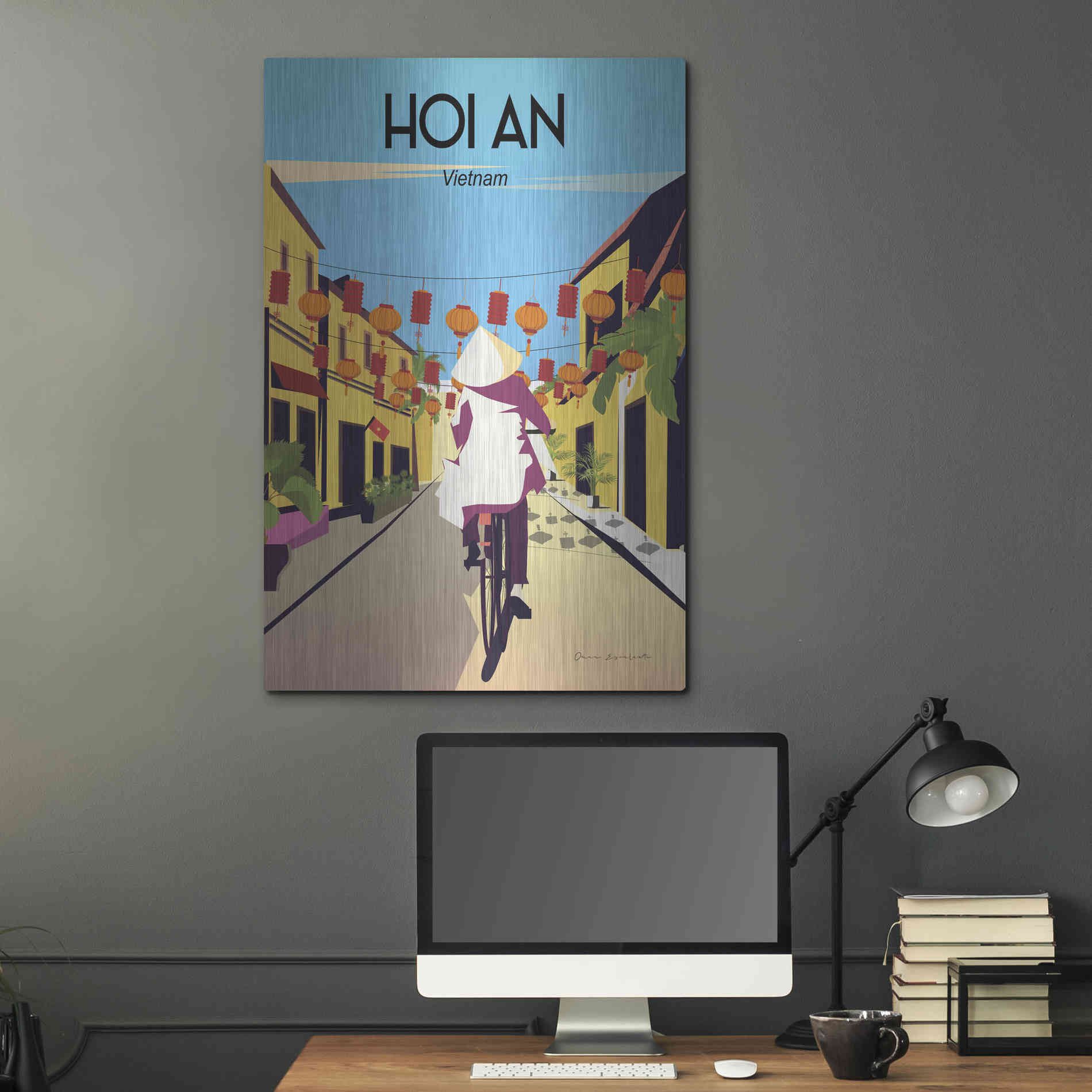 Luxe Metal Art 'Hoi An Vietnam' by Omar Escalante, Metal Wall Art,24x36
