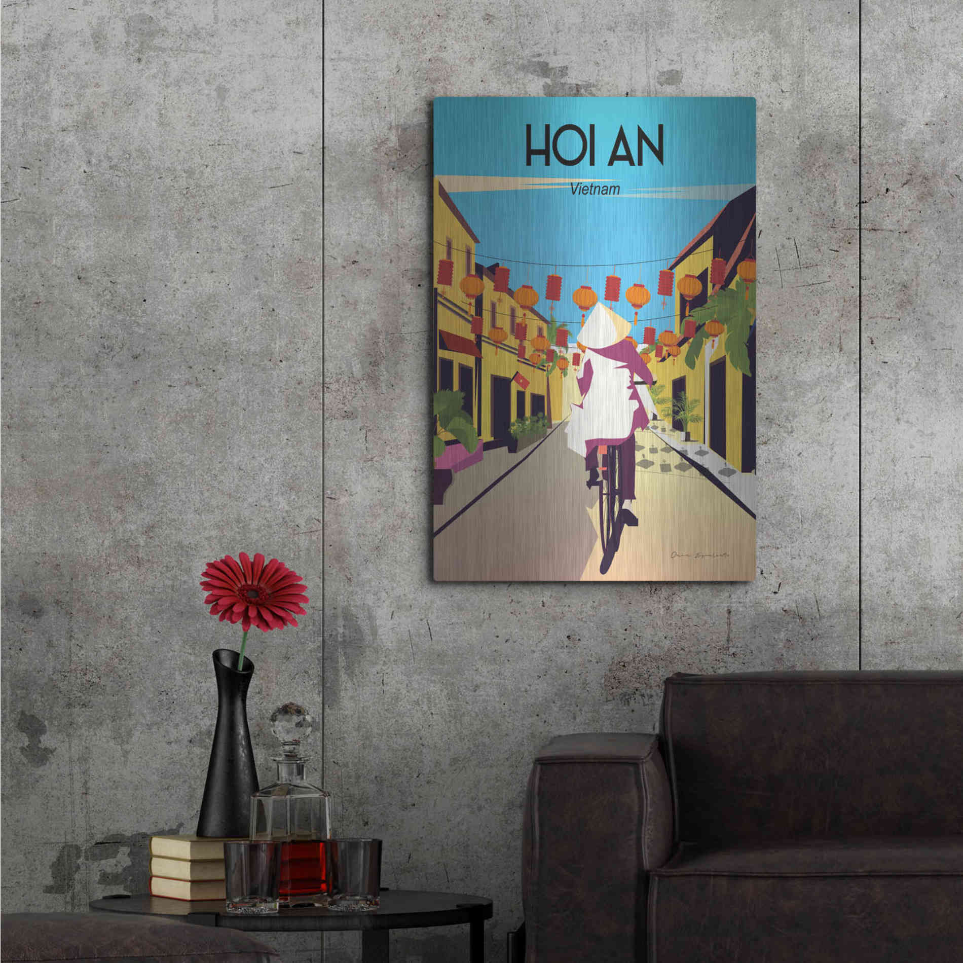 Luxe Metal Art 'Hoi An Vietnam' by Omar Escalante, Metal Wall Art,24x36