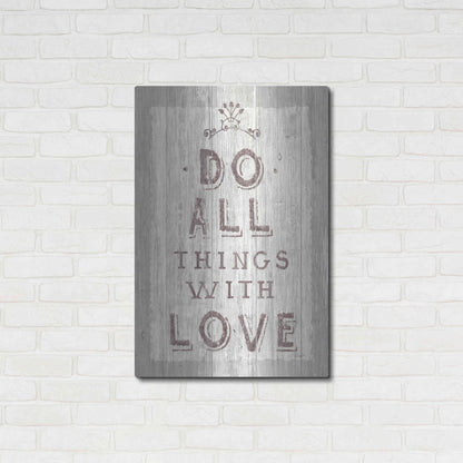 Luxe Metal Art 'Do All Things Driftwood' by Sue Schlabach, Metal Wall Art,24x36