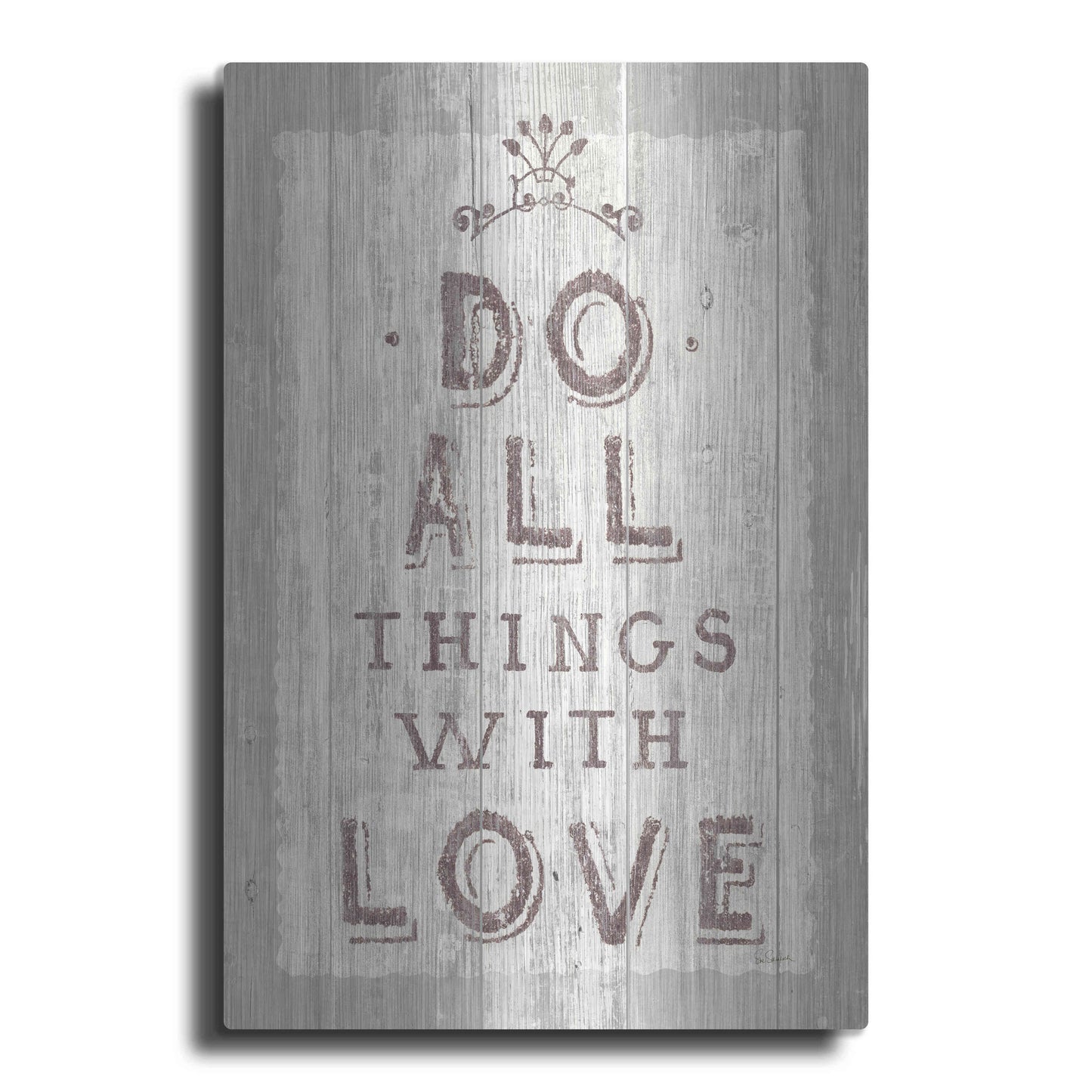 Luxe Metal Art 'Do All Things Driftwood' by Sue Schlabach, Metal Wall Art