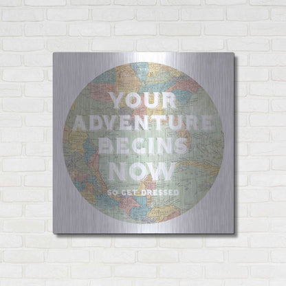 Luxe Metal Art 'Hemisphere I' by Sue Schlabach, Metal Wall Art,36x36