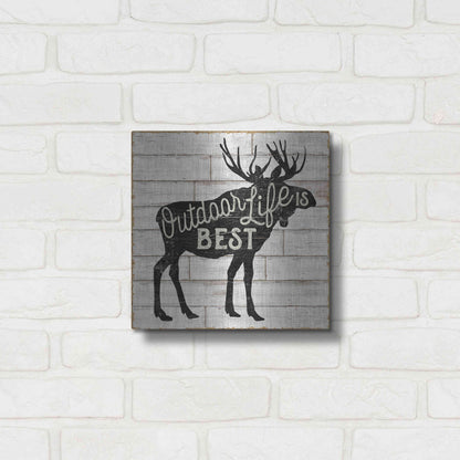 Luxe Metal Art 'Lake Lodge I' by Sue Schlabach, Metal Wall Art,12x12