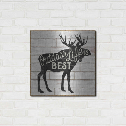 Luxe Metal Art 'Lake Lodge I' by Sue Schlabach, Metal Wall Art,24x24