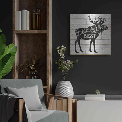 Luxe Metal Art 'Lake Lodge I' by Sue Schlabach, Metal Wall Art,24x24