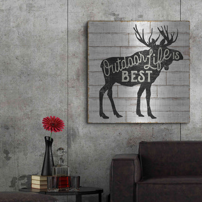 Luxe Metal Art 'Lake Lodge I' by Sue Schlabach, Metal Wall Art,36x36