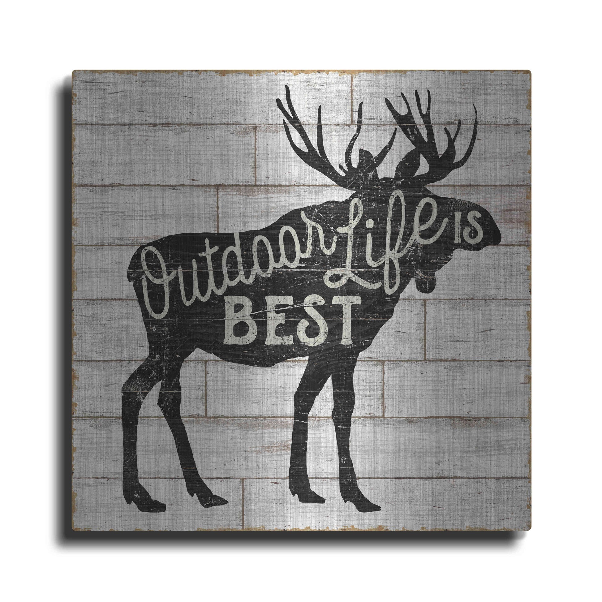 Luxe Metal Art 'Lake Lodge I' by Sue Schlabach, Metal Wall Art