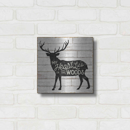 Luxe Metal Art 'Lake Lodge II' by Sue Schlabach, Metal Wall Art,12x12