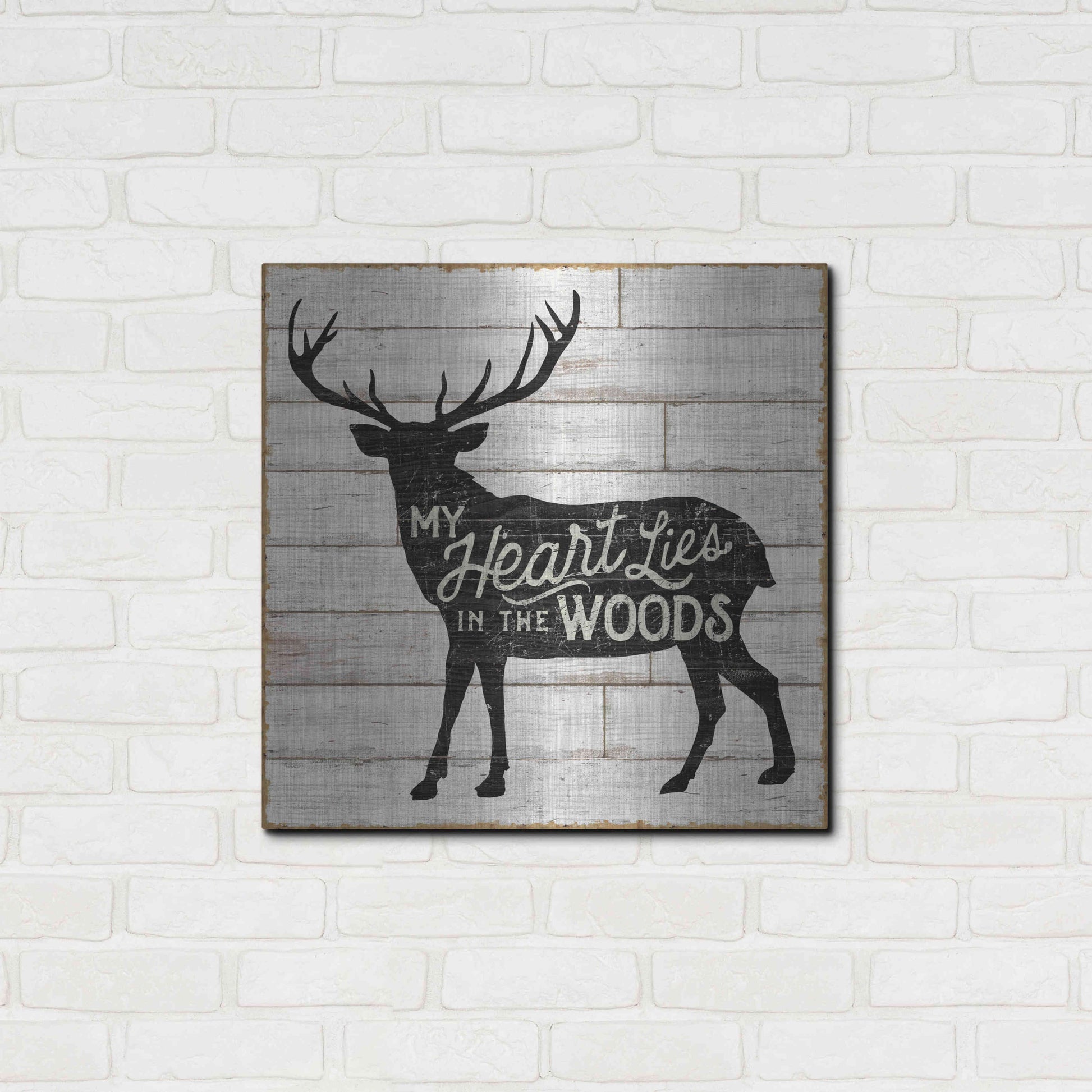 Luxe Metal Art 'Lake Lodge II' by Sue Schlabach, Metal Wall Art,24x24