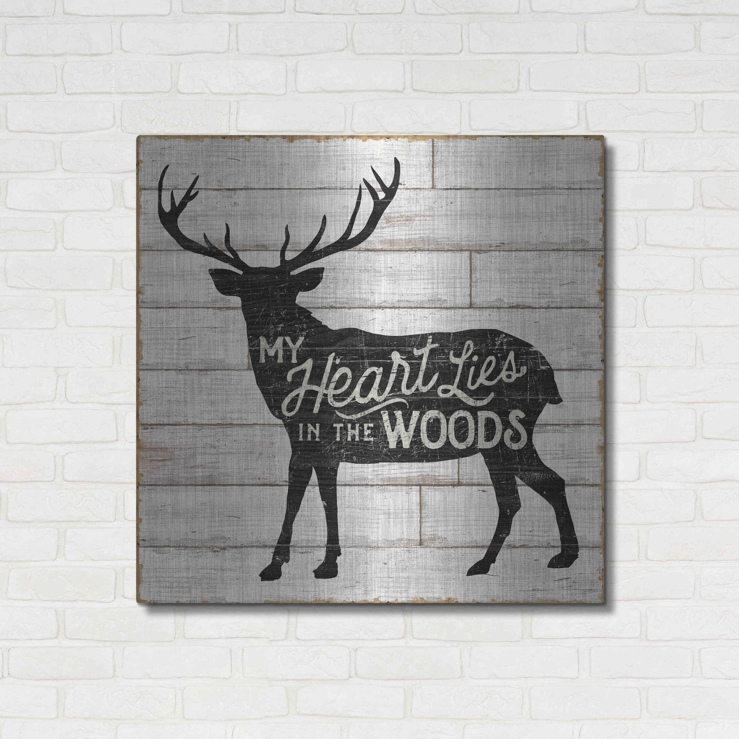 Luxe Metal Art 'Lake Lodge II' by Sue Schlabach, Metal Wall Art,36x36