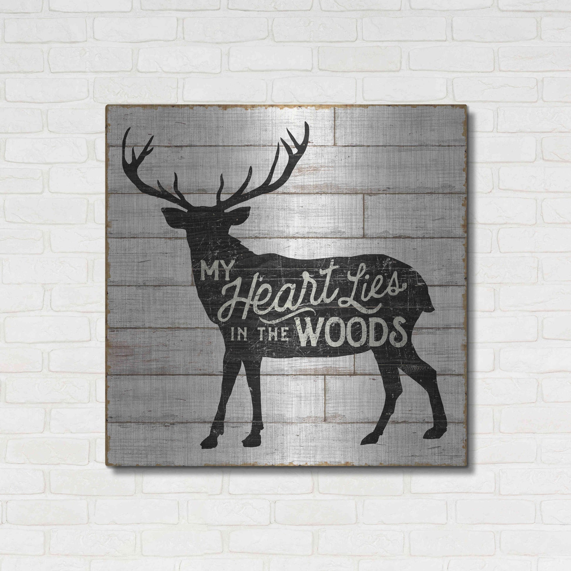 Luxe Metal Art 'Lake Lodge II' by Sue Schlabach, Metal Wall Art,36x36