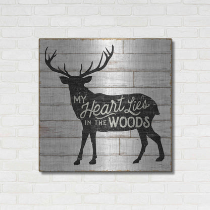 Luxe Metal Art 'Lake Lodge II' by Sue Schlabach, Metal Wall Art,36x36