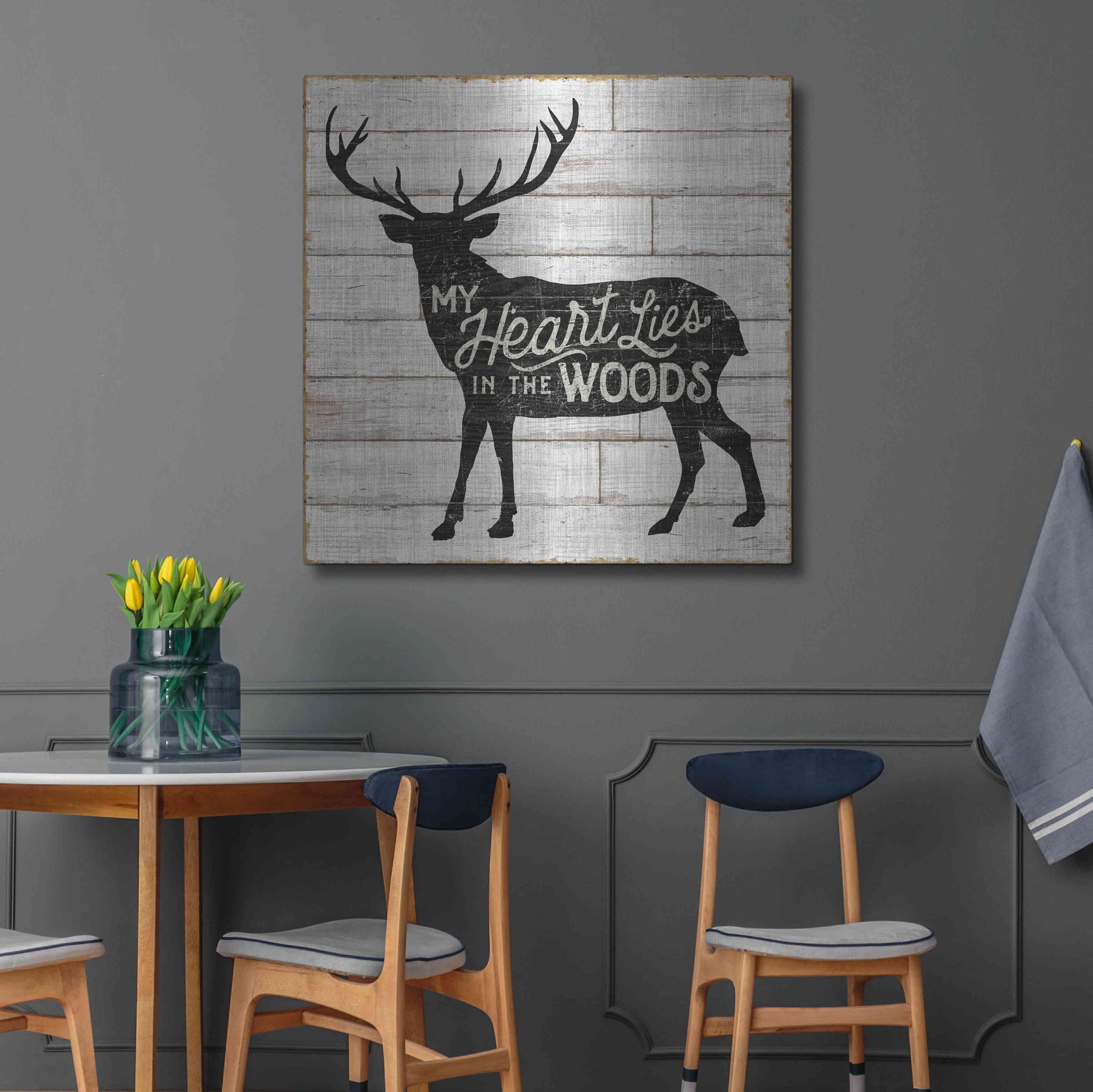 Luxe Metal Art 'Lake Lodge II' by Sue Schlabach, Metal Wall Art,36x36