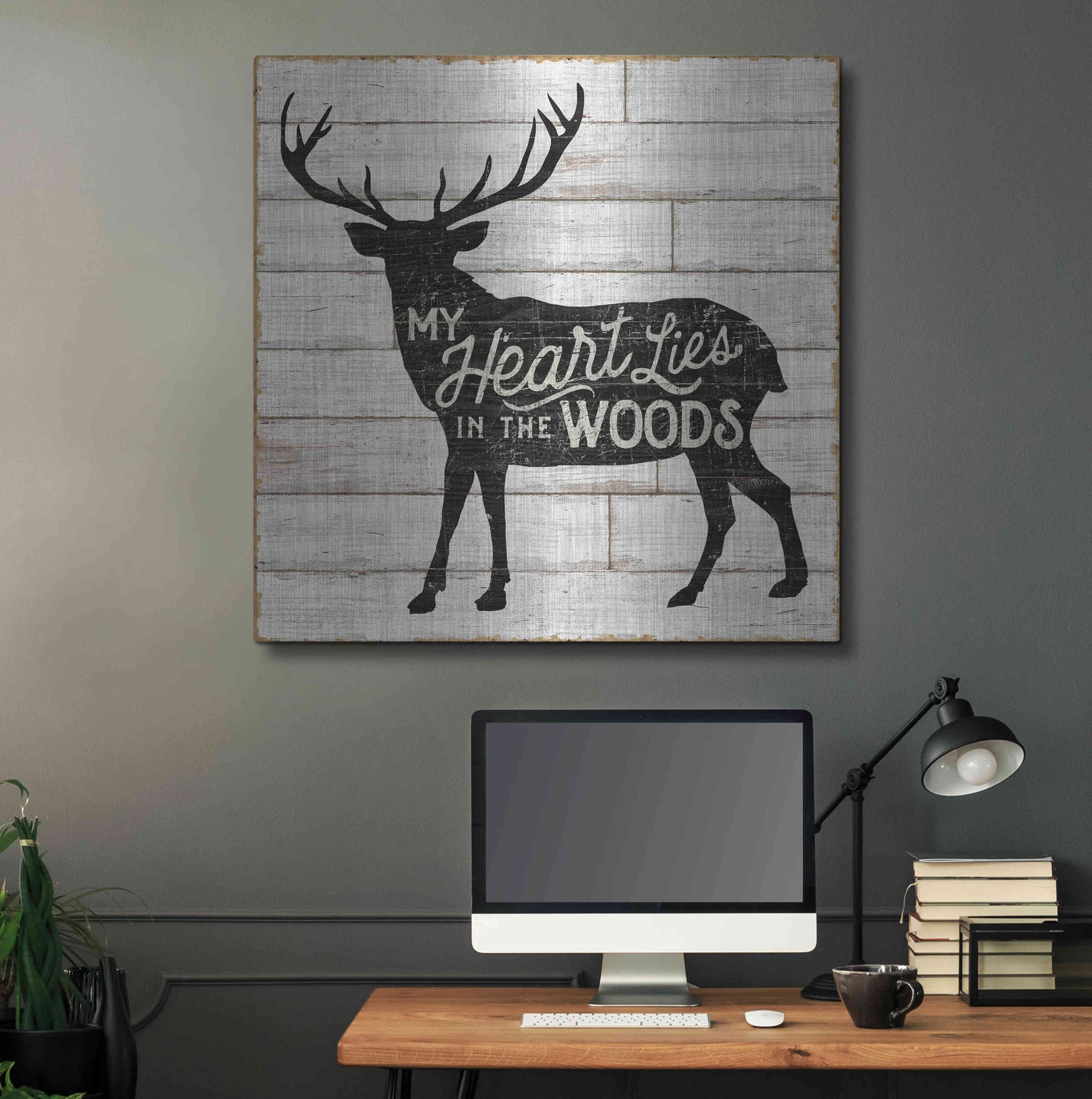 Luxe Metal Art 'Lake Lodge II' by Sue Schlabach, Metal Wall Art,36x36