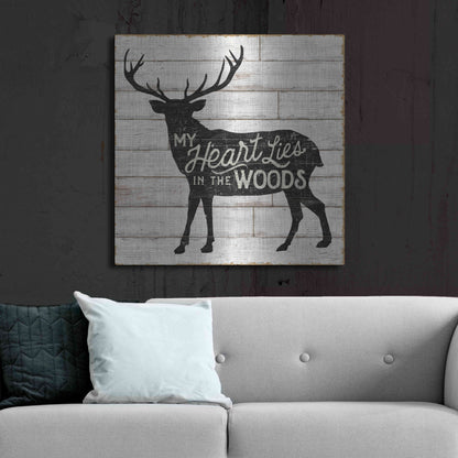 Luxe Metal Art 'Lake Lodge II' by Sue Schlabach, Metal Wall Art,36x36