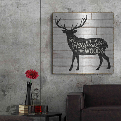 Luxe Metal Art 'Lake Lodge II' by Sue Schlabach, Metal Wall Art,36x36