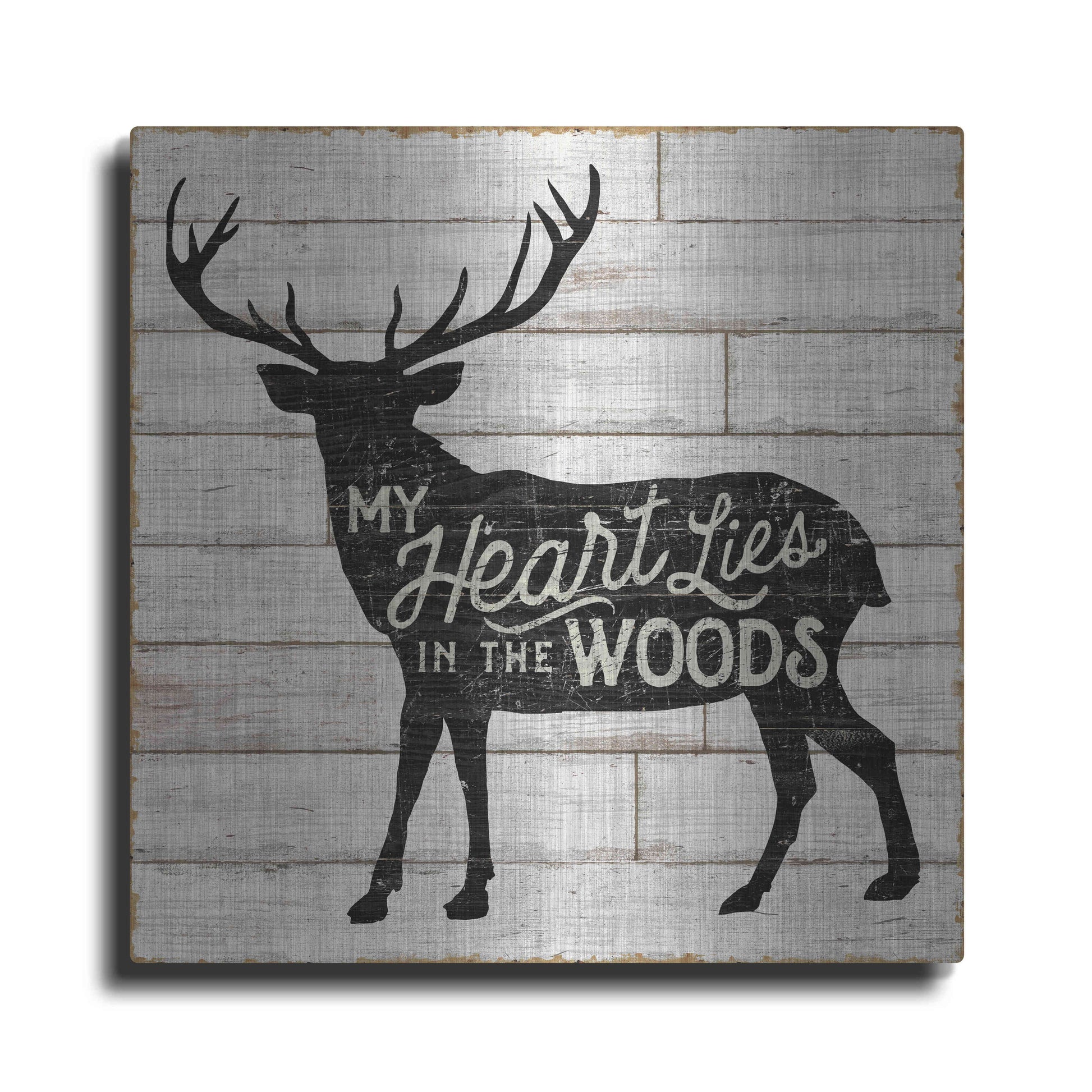 Luxe Metal Art 'Lake Lodge II' by Sue Schlabach, Metal Wall Art