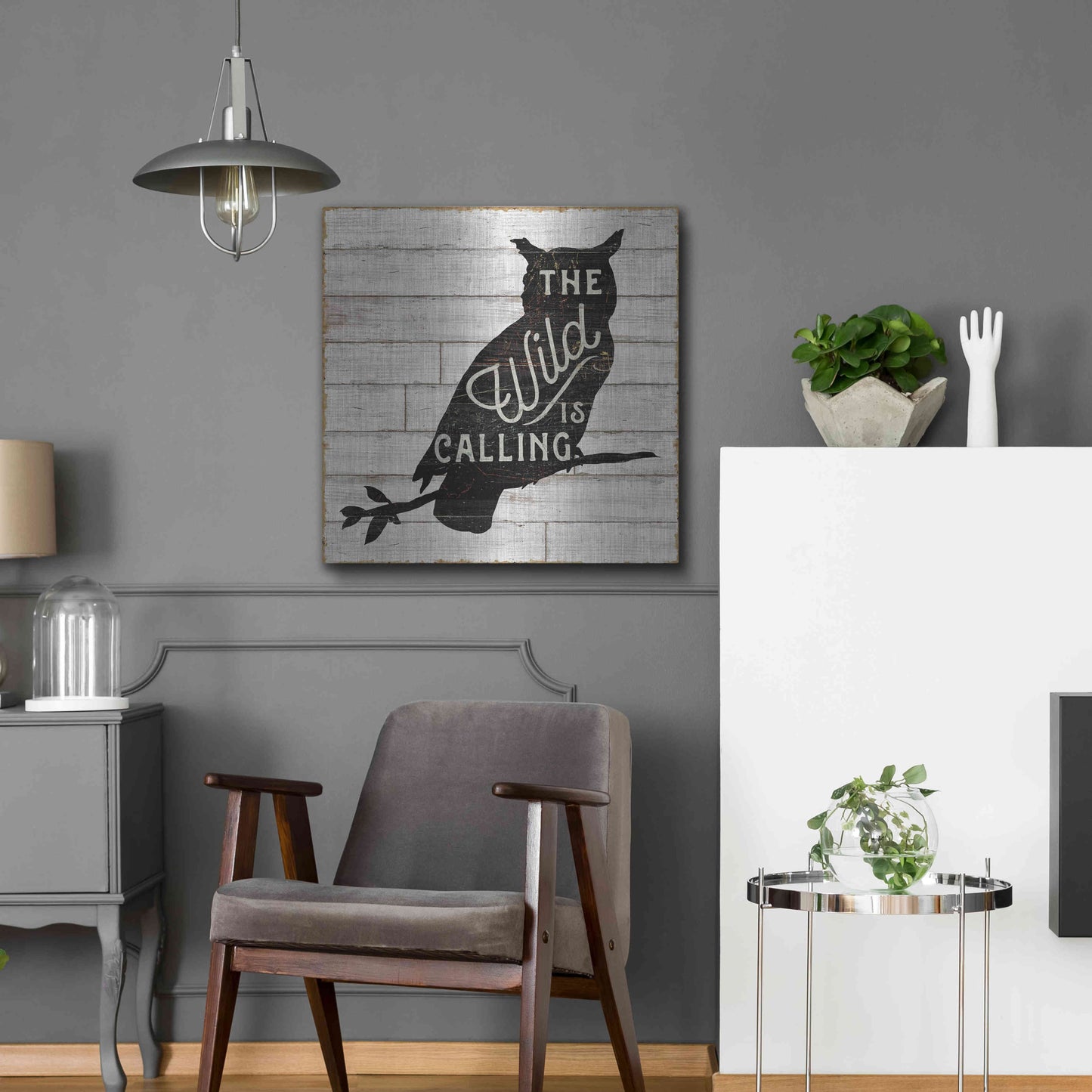 Luxe Metal Art 'Lake Lodge III' by Sue Schlabach, Metal Wall Art,24x24