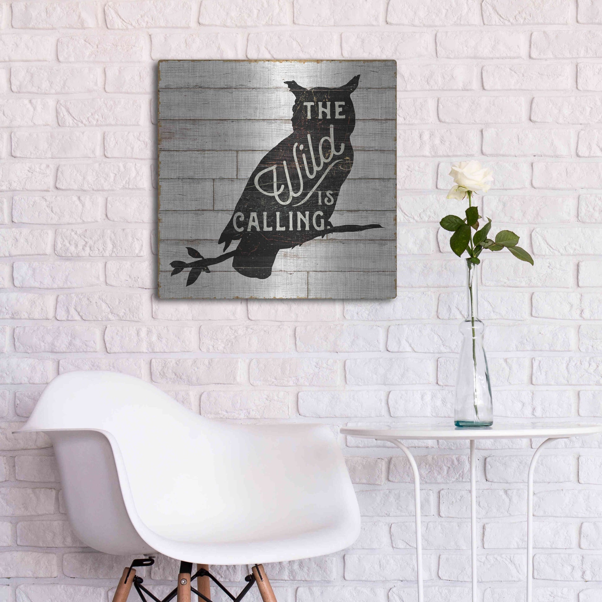 Luxe Metal Art 'Lake Lodge III' by Sue Schlabach, Metal Wall Art,24x24