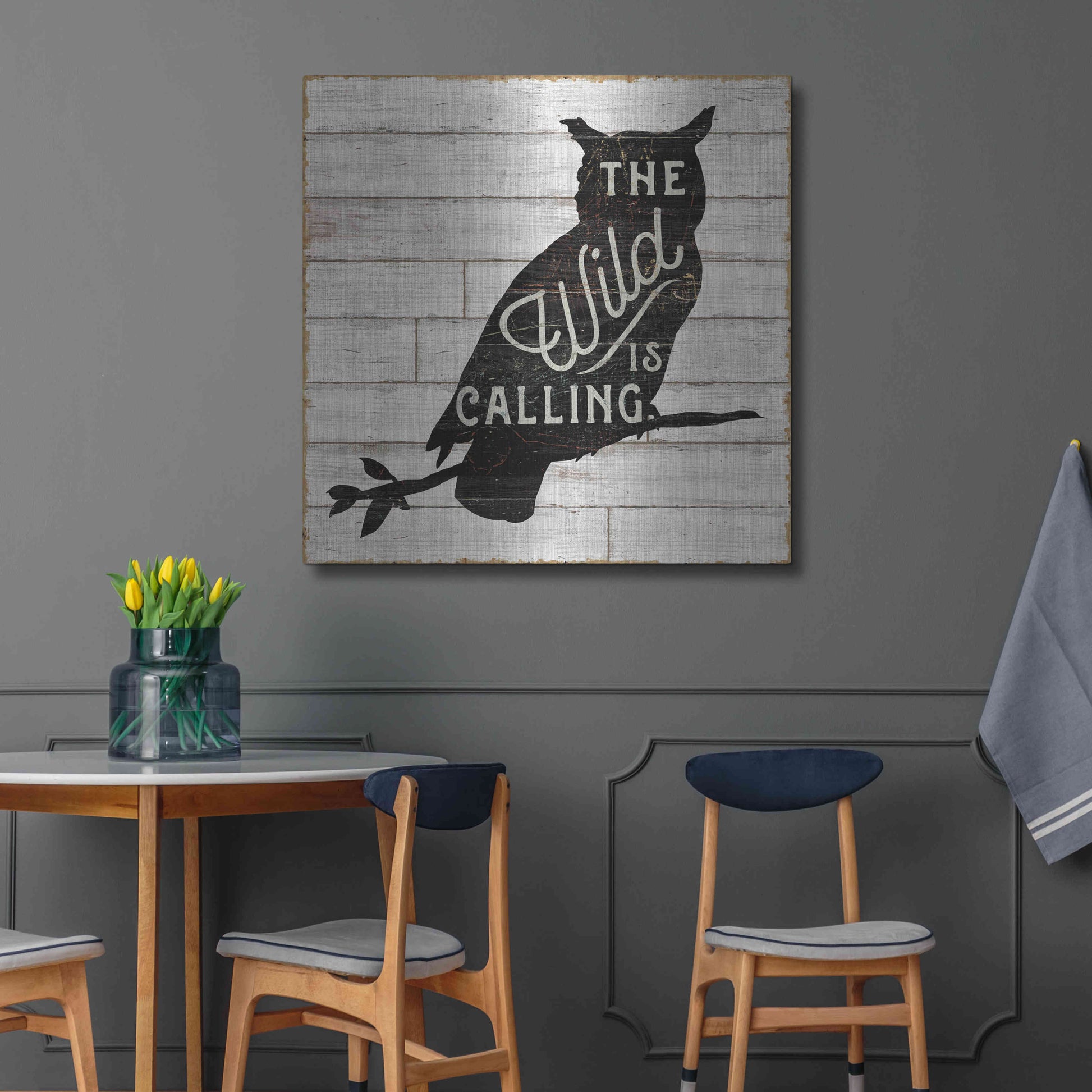 Luxe Metal Art 'Lake Lodge III' by Sue Schlabach, Metal Wall Art,36x36