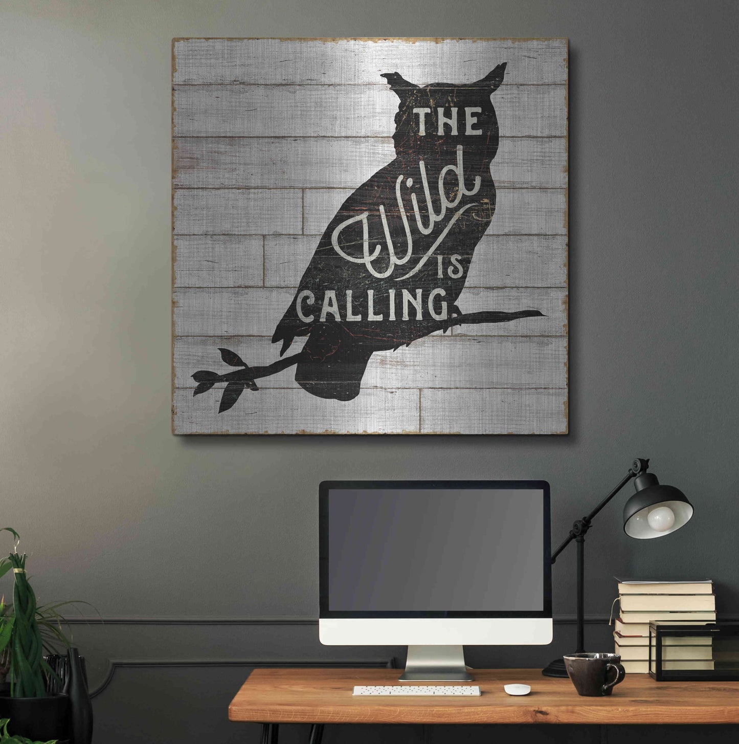 Luxe Metal Art 'Lake Lodge III' by Sue Schlabach, Metal Wall Art,36x36