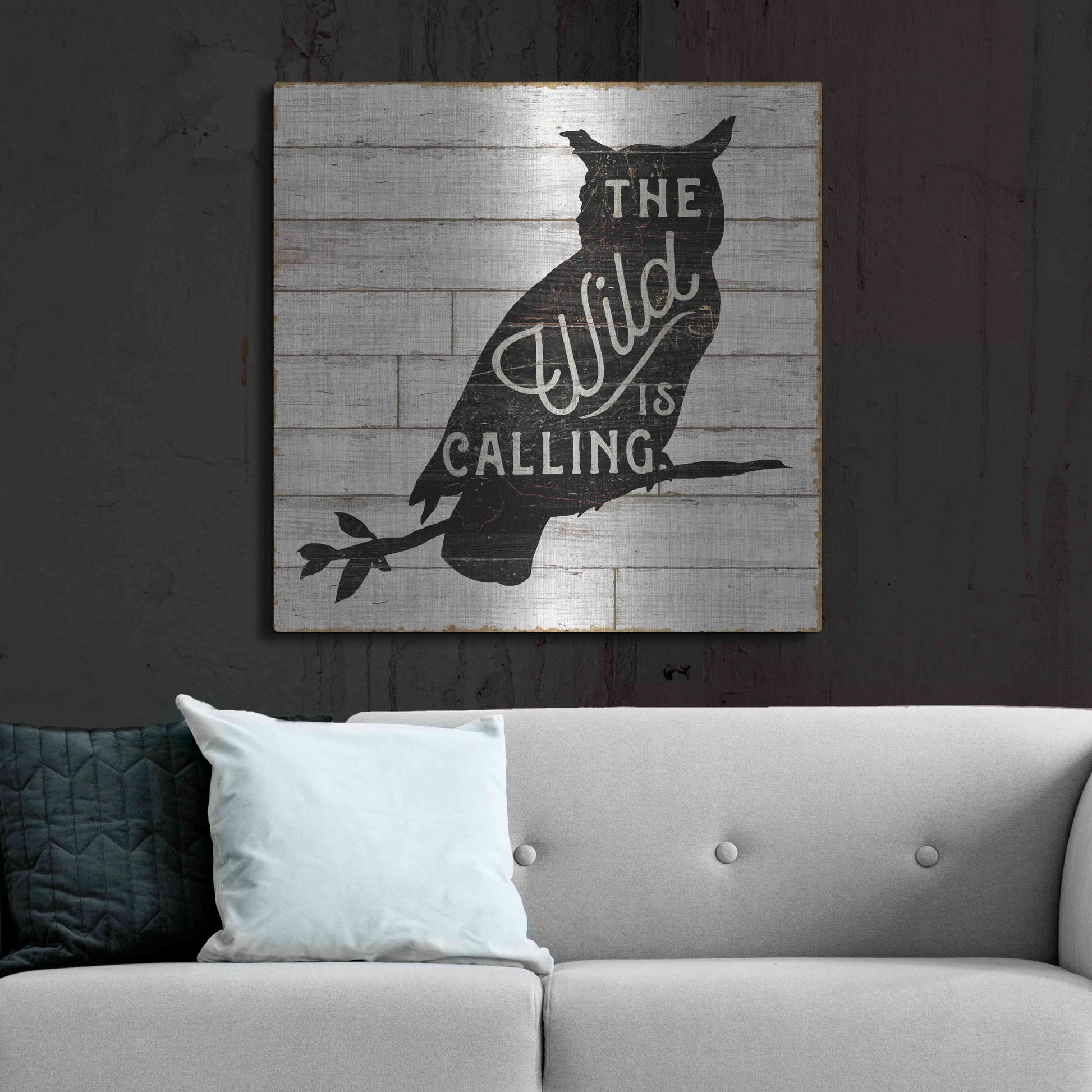 Luxe Metal Art 'Lake Lodge III' by Sue Schlabach, Metal Wall Art,36x36