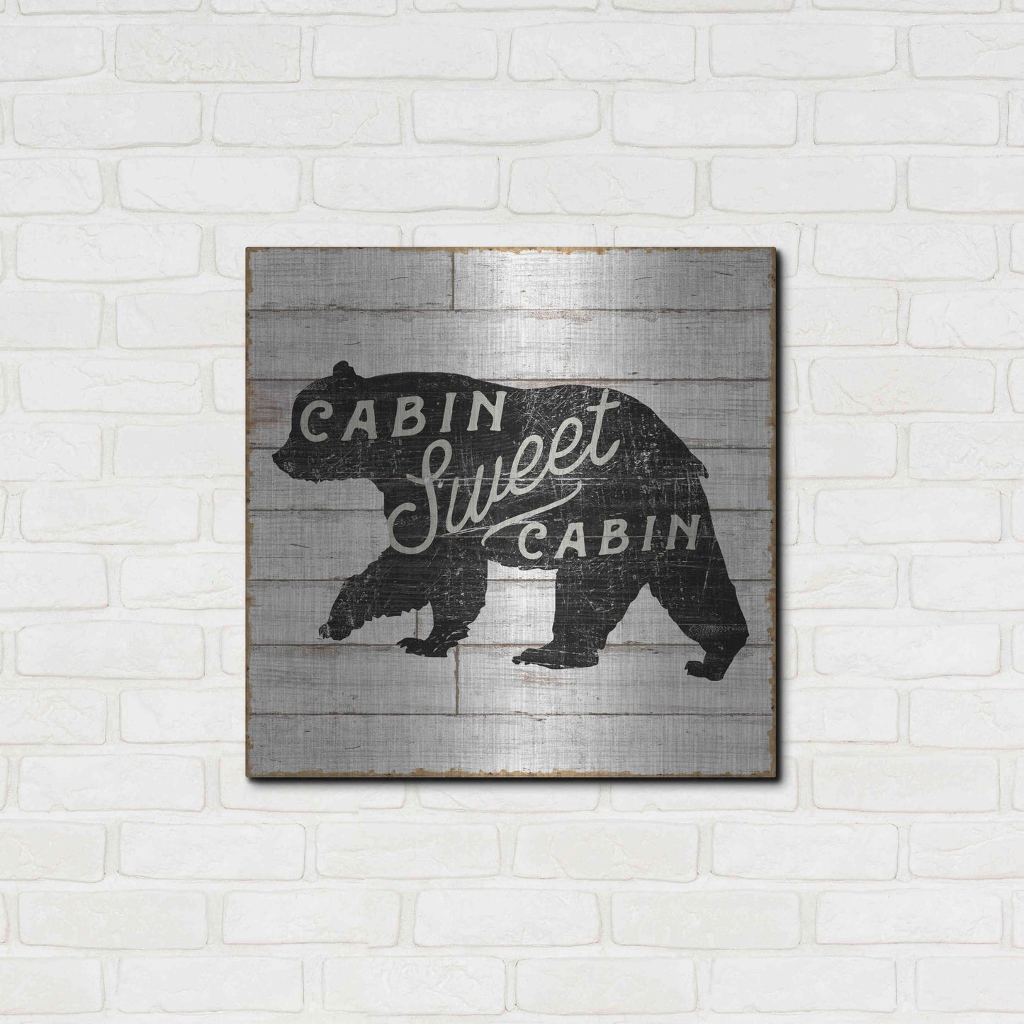 Luxe Metal Art 'Lake Lodge IV' by Sue Schlabach, Metal Wall Art,24x24