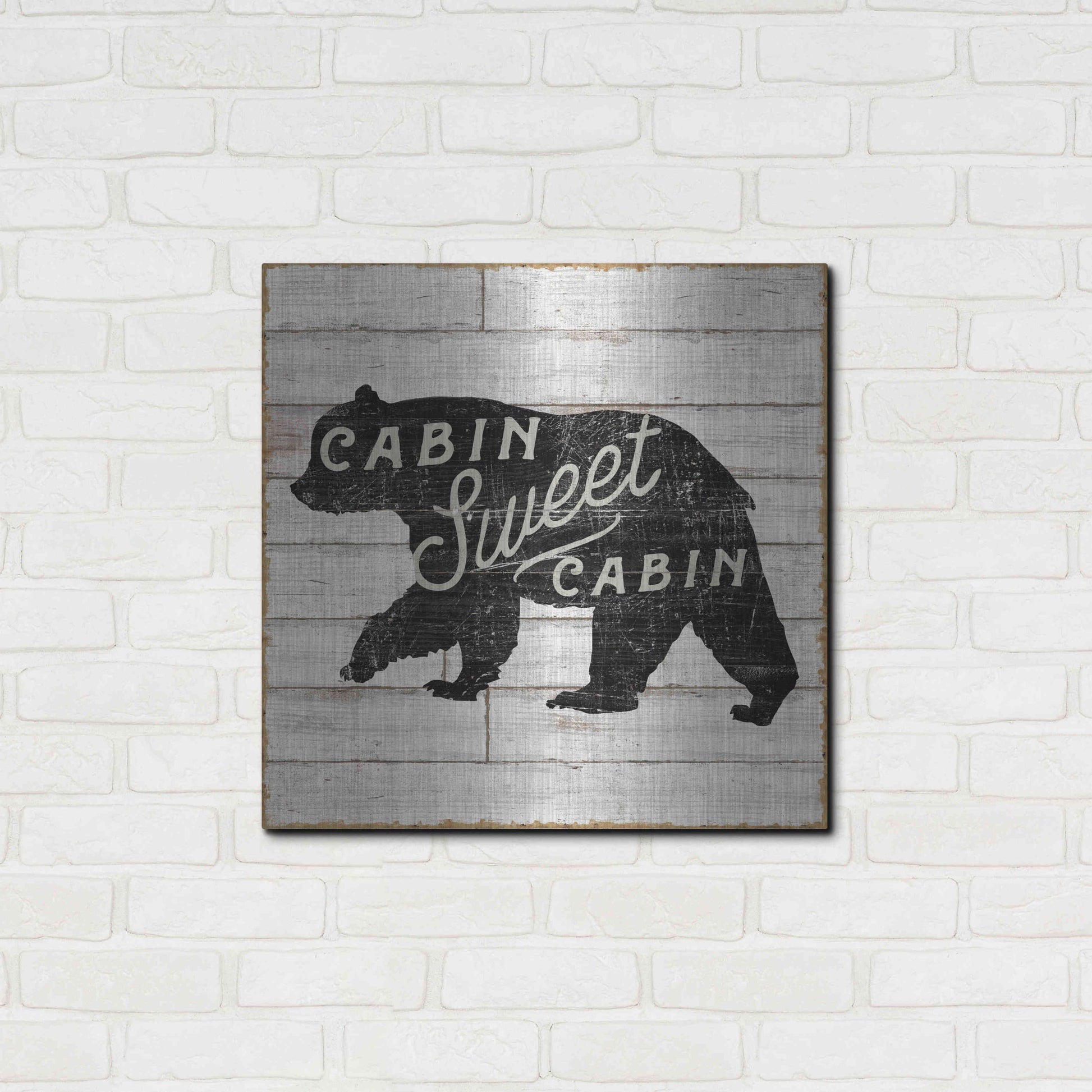 Luxe Metal Art 'Lake Lodge IV' by Sue Schlabach, Metal Wall Art,24x24