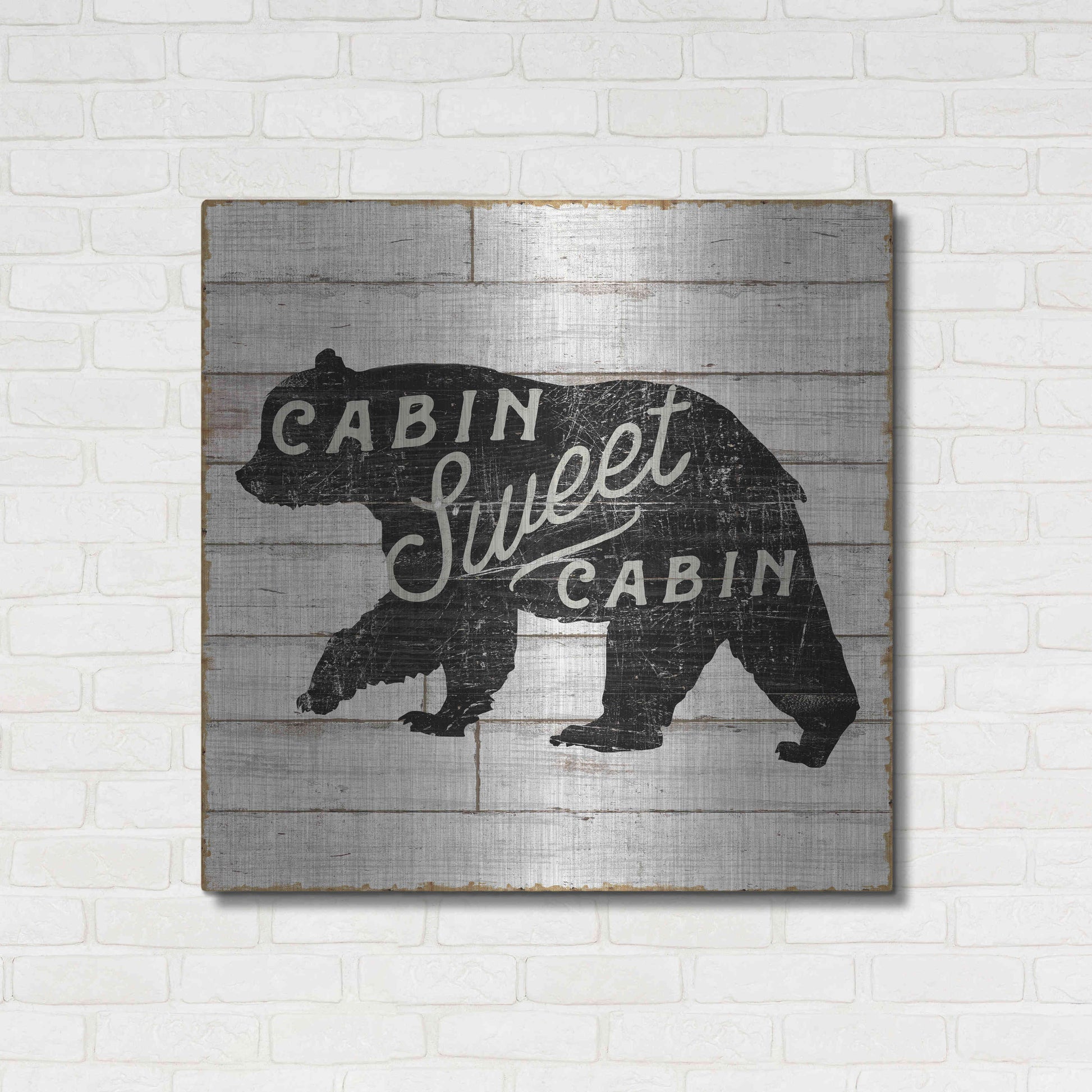 Luxe Metal Art 'Lake Lodge IV' by Sue Schlabach, Metal Wall Art,36x36