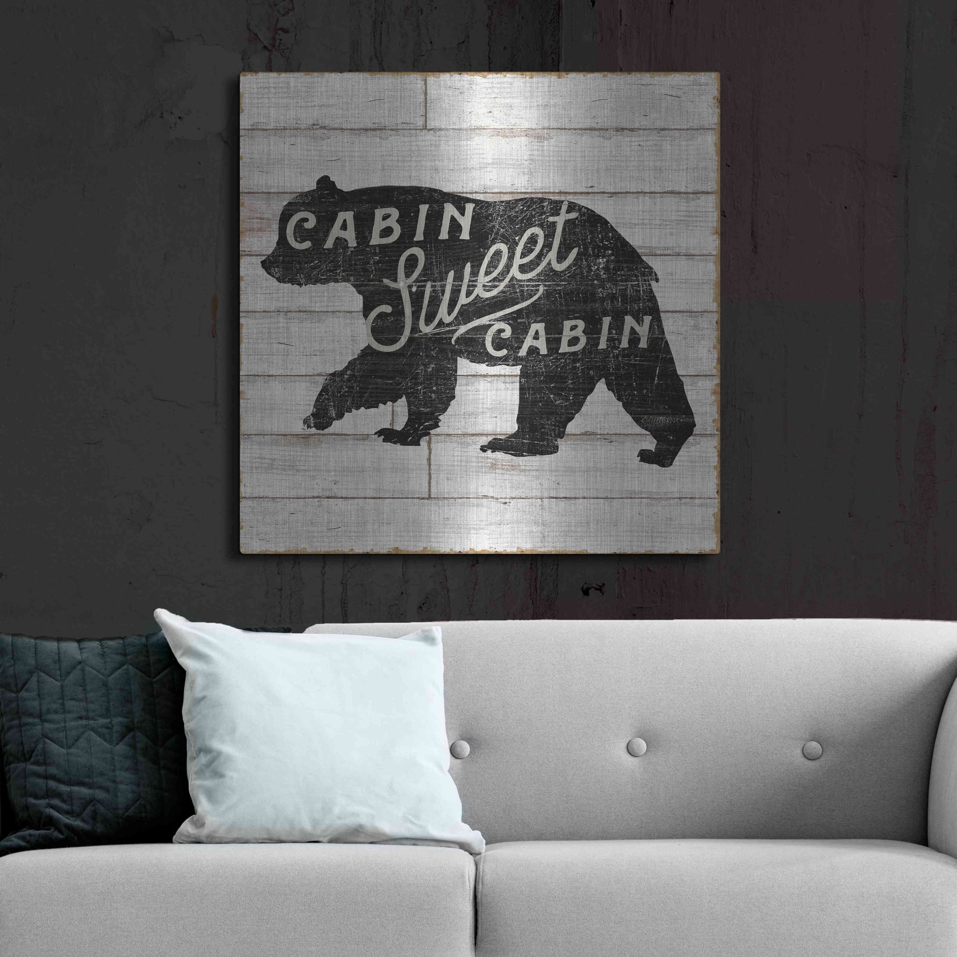 Luxe Metal Art 'Lake Lodge IV' by Sue Schlabach, Metal Wall Art,36x36