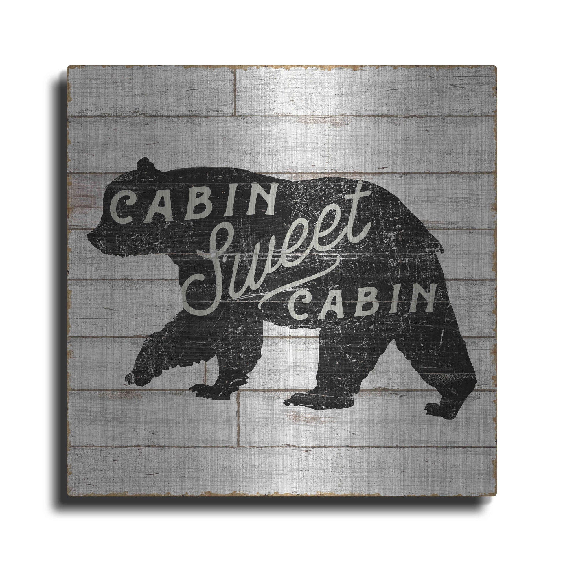 Luxe Metal Art 'Lake Lodge IV' by Sue Schlabach, Metal Wall Art