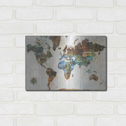 Luxe Metal Art 'World of Wonders' by Sue Schlabach, Metal Wall Art,16x12