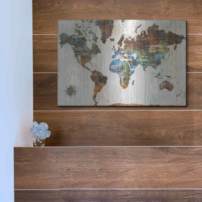 Luxe Metal Art 'World of Wonders' by Sue Schlabach, Metal Wall Art,16x12