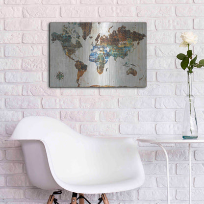 Luxe Metal Art 'World of Wonders' by Sue Schlabach, Metal Wall Art,24x16