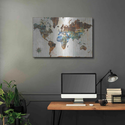 Luxe Metal Art 'World of Wonders' by Sue Schlabach, Metal Wall Art,36x24