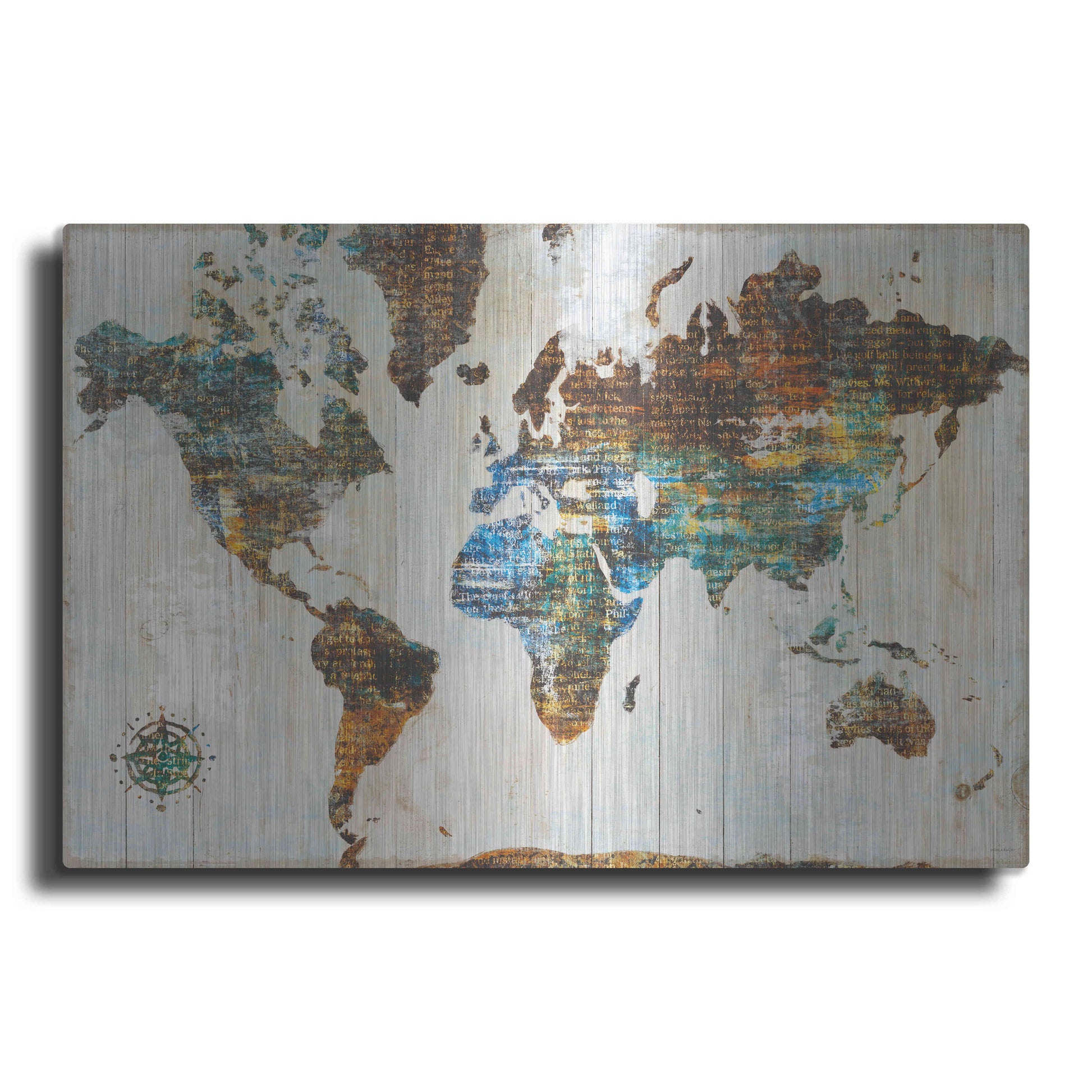 Luxe Metal Art 'World of Wonders' by Sue Schlabach, Metal Wall Art