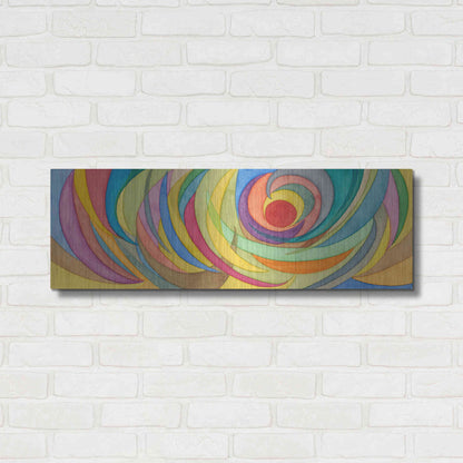 Luxe Metal Art 'Watercolor Arches I' by Nikki Galapon, Metal Wall Art,36x12
