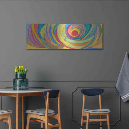 Luxe Metal Art 'Watercolor Arches I' by Nikki Galapon, Metal Wall Art,48x16
