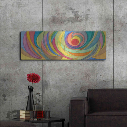Luxe Metal Art 'Watercolor Arches I' by Nikki Galapon, Metal Wall Art,48x16
