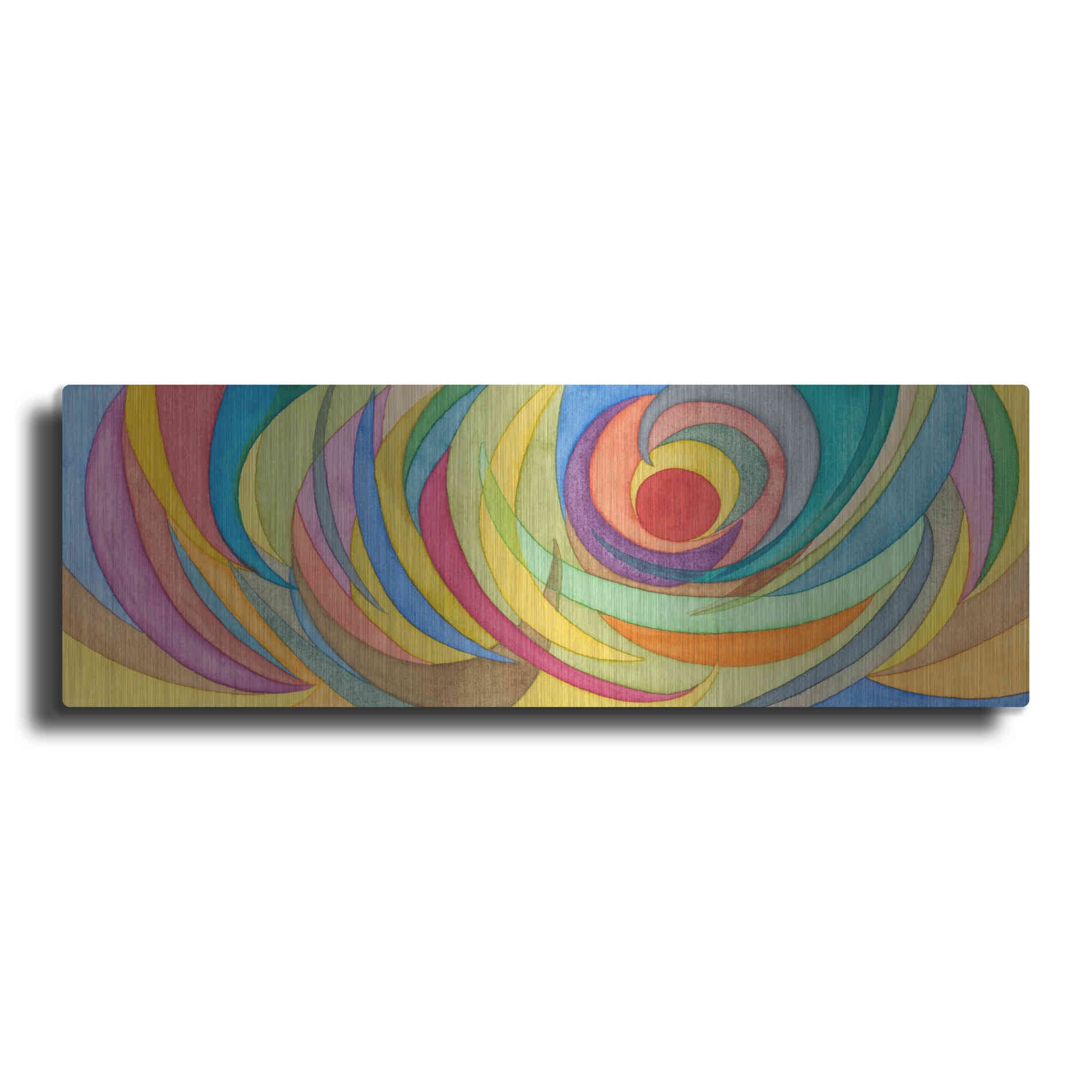Luxe Metal Art 'Watercolor Arches I' by Nikki Galapon, Metal Wall Art