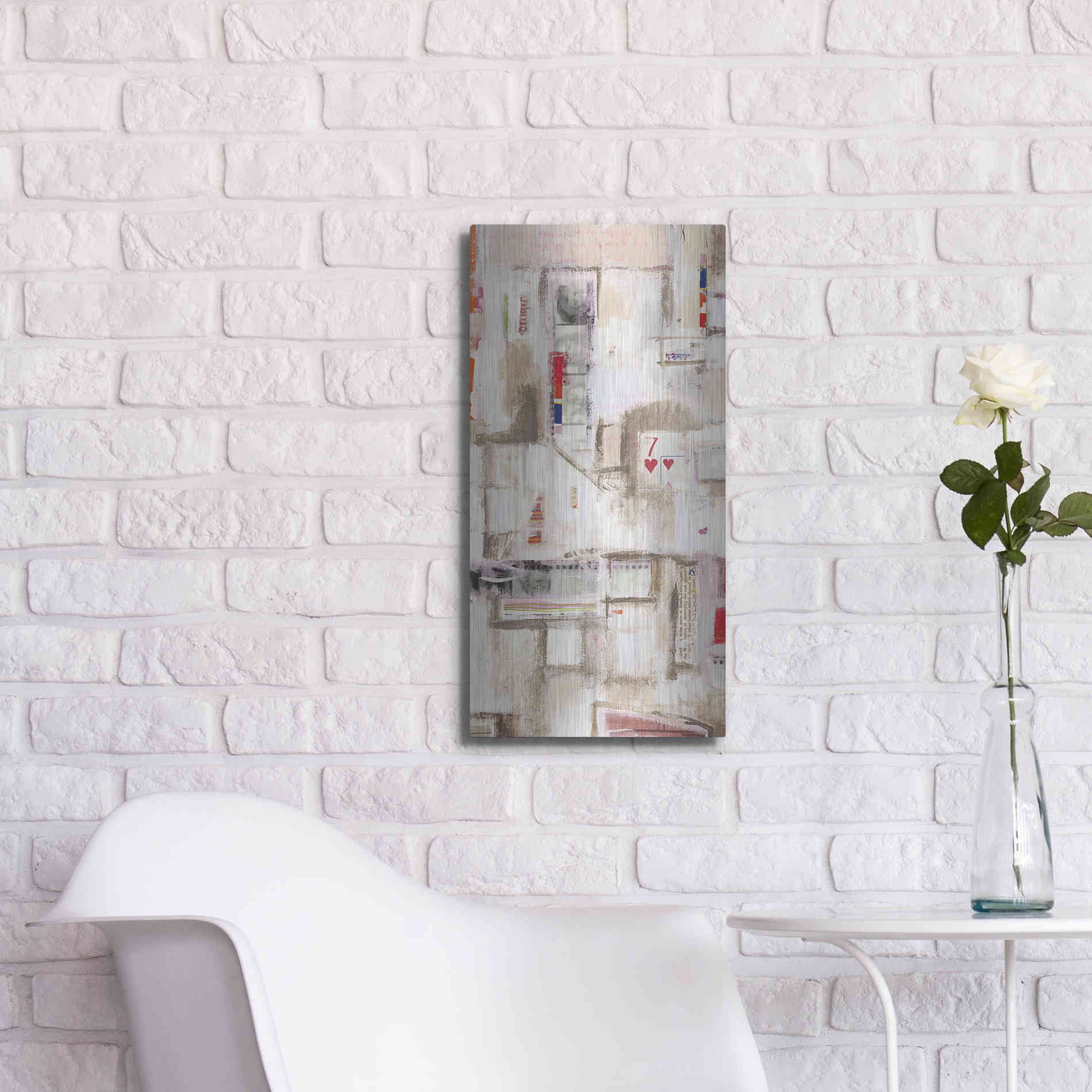 Luxe Metal Art 'Plans Four I' by Nikki Galapon, Metal Wall Art,12x24