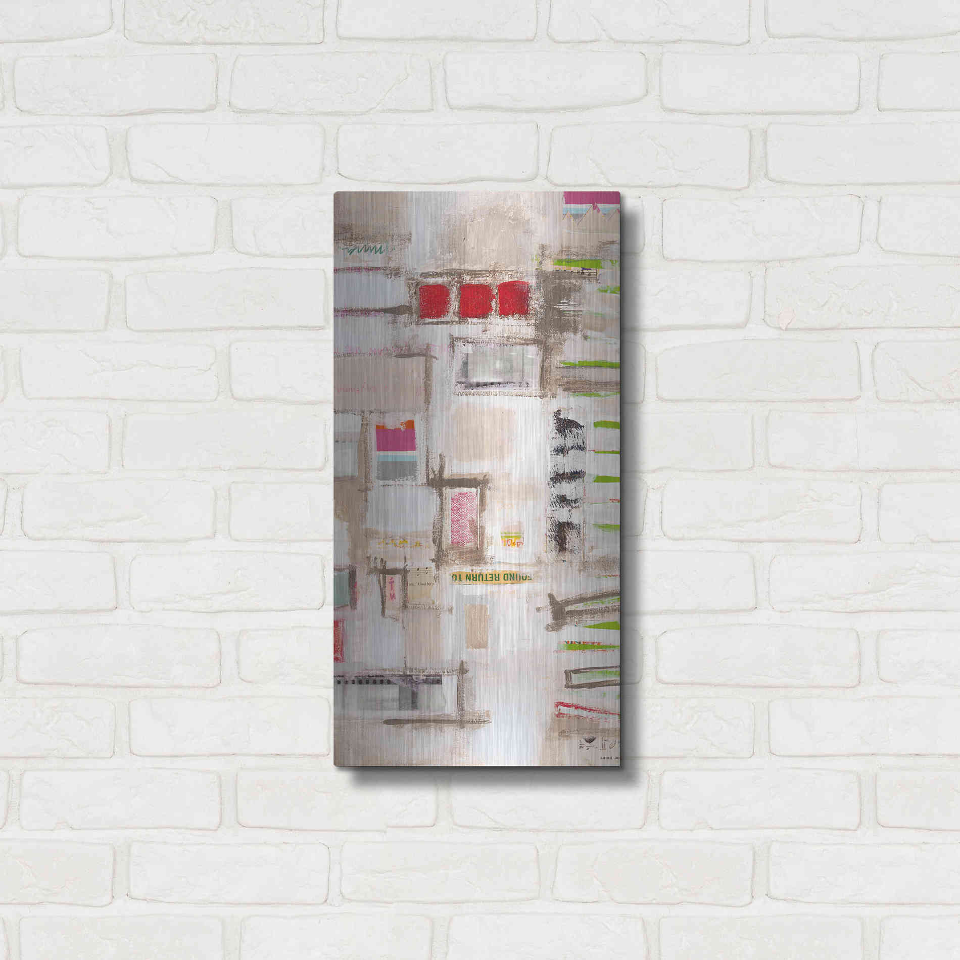 Luxe Metal Art 'Plans Four II' by Nikki Galapon, Metal Wall Art,12x24